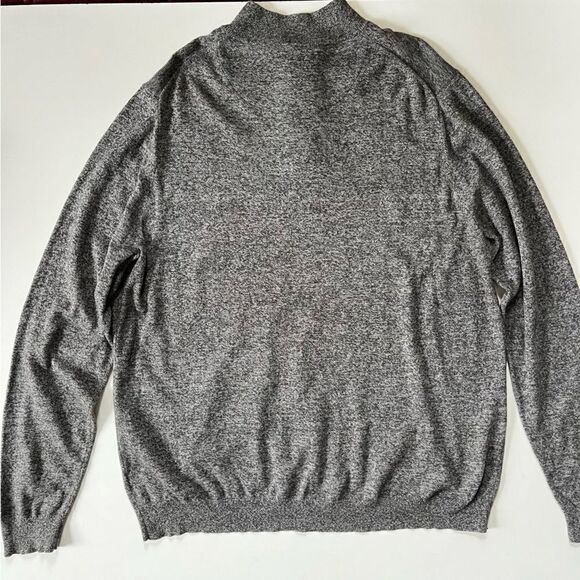 Nordstrom Men’s Shop Cotton Cashmere Heathered Quarter Zip - Picture 6 of 6